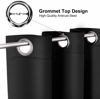 Picture of ChrisDowa Blackout Curtains 108 Inches Long 2 Panels Set for Living Room, Grommet Thermal Insulated Room Darkening Curtains for Bedroom (Black, 52 x 108 Inch)