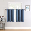 Picture of ChrisDowa Small Window Curtains for Kitchen and Bedroom - Grommet Short Thermal Insulated Room Darkening Curtains (2 Panels, Stone Blue, 34 x 36 Inch)