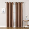 Picture of ChrisDowa Grommet Room Darkening Curtains for Bedroom and Living Room - 2 Panels Set Thermal Insulated Blackout Curtains (Cappuccino, 42W x 84L)