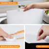 Picture of Shelf Liners for Kitchen Cabinets Refrigerator Liners Waterproof Kitchen Cupboard Liner Non-Slip Drawer Mats EVA Material Non Adhesive Fridge Liner for Shelves - White （17.5 x 236.2 Inches x 2 Rolls
