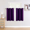 Picture of ChrisDowa Small Window Curtains for Kitchen and Bedroom - Grommet Short Thermal Insulated Room Darkening Curtains (2 Panels, Royal Purple, 42 x 36 Inch)