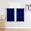 Picture of ChrisDowa Small Window Curtains for Kitchen and Bedroom - Grommet Short Thermal Insulated Room Darkening Curtains (2 Panels, Royal Blue, 42 x 36 Inch)