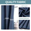 Picture of ChrisDowa Blackout Curtains 80 Inches Long 2 Panels Set for Living Room, Grommet Thermal Insulated Room Darkening Curtains for Bedroom (Stone Blue, 52 x 80 Inch)