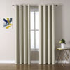 Picture of ChrisDowa Room Darkening Curtains 90 Inches Long 2 Panels Set for Living Room, Grommet Thermal Insulated Blackout Curtains for Bedroom (Beige, 52 x 90 Inch)