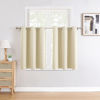Picture of ChrisDowa Small Window Curtains for Kitchen and Bedroom - Grommet Short Thermal Insulated Room Darkening Curtains (2 Panels, Beige, 42 x 36 Inch)