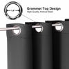 Picture of ChrisDowa Blackout Curtains 102 Inches Long 2 Panels Set for Living Room, Grommet Thermal Insulated Room Darkening Curtains for Bedroom (Dark Grey, 52 x 102 Inch)