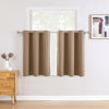 Picture of ChrisDowa Small Window Curtains for Kitchen and Bedroom - Grommet Short Thermal Insulated Room Darkening Curtains (2 Panels, Cappuccino, 52 x 36 Inch)