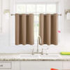 Picture of ChrisDowa Small Window Curtains for Kitchen and Bedroom - Grommet Short Thermal Insulated Room Darkening Curtains (2 Panels, Cappuccino, 52 x 36 Inch)