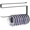 Picture of Tumbler Lid Organizer, Horizontal Tumbler Lid Storage Hook Up to 10 Lids, Space Saving Cup Lid Holders Under Cabinet Tumbler Lid Hook for Kitchen Organizer and Storage,Hanging Paper Towel Rack Hanger