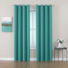 Picture of ChrisDowa Room Darkening Curtains 80 Inches Long 2 Panels Set for Living Room, Grommet Thermal Insulated Blackout Curtains for Bedroom (Teal, 52 x 80 Inch)