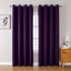 Picture of ChrisDowa Grommet Blackout Curtains for Bedroom and Living Room - 2 Panels Set Thermal Insulated Room Darkening Curtains (Royal Purple, 52W x 84L)