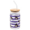 Picture of Silver Buffalo Sanrio Hello Kitty and Friends Kuromi 2 Pack Glass Jar Tumbler with Bamboo Lid and Glass Straw, 16 Ounces