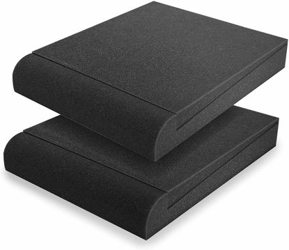 Picture of 2 Pack Acoustic Isolation Pads, Studio Monitor Speaker Isolation Foam Pads, Pair of Two High Density Studio Monitor Isolation Pads Pair for 5 Inch Monitors