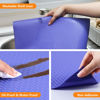 Picture of Shelf Liners for Kitchen Cabinets Refrigerator Liners Waterproof Plastic Kitchen Cupboard Liner Non Adhesive Drawer Mats EVA Material Fridge Liner for Shelves - Blue 11.8 x 118 Inches