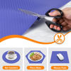 Picture of Shelf Liners for Kitchen Cabinets Refrigerator Liners Waterproof Kitchen Cupboard Liner Non Adhesive Drawer Mats EVA Material Fridge Liner for Shelves - Blue 11.8 x 393.7 Inches