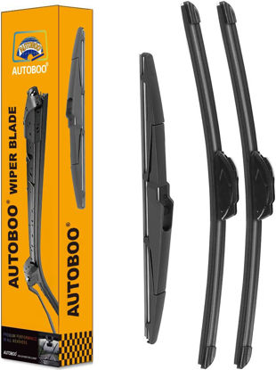 Picture of 3 Wipers Replacement for Kia Sportage 2017-2022 Hyundai Santa Fe 2019-2023 Kia Sorento 2016-2020 Windshield Wiper Blades with Rear 26"+16"+11inch