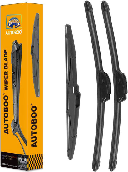 Picture of 3 Wipers Replacement for Kia Sportage 2017-2022 Hyundai Santa Fe 2019-2023 Kia Sorento 2016-2020 Windshield Wiper Blades with Rear 26"+16"+11inch