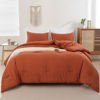 Picture of ROSGONIA Twin/Twin XL Comforter for College Girls Boys Teens Burnt Orange,1 Comforter & 1 Pillowcase, Soft Kids Comforter Sets All Season Dorm Bedding