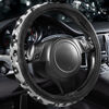 Picture of CAR PASS Bling Cow Print Diamond Steering Wheel Cover, with Sparkly Crystal Glitter Rhinestones Black Leather Car Wheel Protect for Women Girl Fit Suvs,Vans,Sedans,Cars,Trucks, 14" 1/2-15" Cow Design