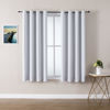 Picture of ChrisDowa Grommet Room Darkening Curtains for Bedroom and Living Room - 2 Panels Set Thermal Insulated Blackout Curtains (Greyish White, 52W x 63L