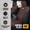 Picture of CAT® MeshFlex Automotive Seat Covers for Cars Trucks and SUVs (Set of 2) - Black/Brown Car Seat Covers for Front Seats, Truck Seat Protectors with Comfortable Mesh Back, Auto Interior Covers