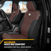 Picture of CAT® MeshFlex Automotive Seat Covers for Cars Trucks and SUVs (Set of 2) - Black/Brown Car Seat Covers for Front Seats, Truck Seat Protectors with Comfortable Mesh Back, Auto Interior Covers