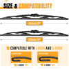 Picture of AUTOBOO 20"+20" Windshield Wiper Blade Replacement For Ford F150 F250 F350 F450 F550 2008-1999 Expedition 2006-1999 Explorer 2010-2005 Mustang 2004-1999 -Original Factory Quality (Pack of 2)