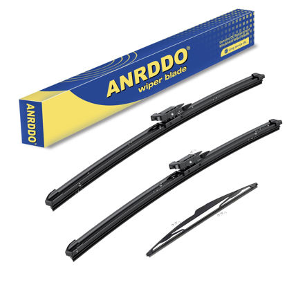 Picture of 3 Wipers Factory Replacement For Ford Focus 2012 2013 2014 2015 2016 2017 2018 Original Equipment Replacement Windshield Wiper Blades Set 28"+28"+12" (Set of 3)