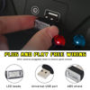 Picture of Augeny 4 PCS USB LED Car Interior Atmosphere Lamp, Plug-in USB Decor Night Light, Portable Auto Ambient Lighting Kit, Universal Vehicle Interior Accessories for Most Cars (2 Red+2 Ice Blue)