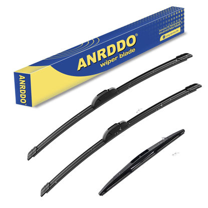 Picture of 3 Wipers Factory Replacement For Honda Element 2003 2004 2005 2006 2007 2008-2011,Nissan Cube MK3 2009-2014 Original Equipment Windshield Wiper Blades Set 20"+20"+12" (Set of 3)