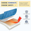 Picture of Homemate Electric Heated Blanket Full - 72"x84" Heating Blanket Full Size 1/2/4/6/8 Hours Auto-Off 10 Heat Level Heat Blanket Over-Heat Protection Flannel Sherpa Big Heater Blanket ETL Certification