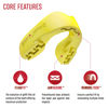 Picture of SAFEJAWZ Mouthguard Slim Fit, Adults and Junior Mouth Guard with Case for Boxing, Basketball, Lacrosse, Football, MMA, Martial Arts, Hockey and All Contact Sports (Yellow)