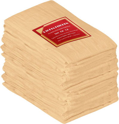 Picture of Utopia Kitchen Beige Flour Sack Towels [12 Pack - 28 x 28 Inch] 100% Cotton Tea Towels for Cleaning & Drying - Highly Absorbent Kitchen Dish Cloth