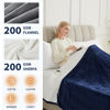 Picture of Homemate Electric Heated Blanket King - 100"x90" Heating Blanket King Size Dual Control 1/2/4/6/8 Hours Auto-Off 10 Heat Level Heat Blanket Over-Heat Protection Flannel Sherpa ETL Certification
