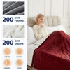 Picture of Homemate Electric Heated Blanket Queen - 84"x90" Heating Blanket Queen Size Dual Control 1/2/4/6/8 Hours Auto-Off 10 Heat Level Heat Blanket Over-Heat Protection Flannel Sherpa ETL Certification