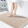 Picture of Yimobra Original Luxury Chenille Bath Mat, 44.1 x 24 Inches, Soft Shaggy and Comfortable, Large Size, Super Absorbent and Thick, Non-Slip, Machine Washable, Perfect for Bathroom, Beige
