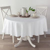 Picture of Benson Mills Cameron Textured Fabric Table Cloth, for Everyday Home Dining, Parties, Weddings & Holiday Tablecloths (70" Round, White)