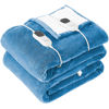 Picture of Homemate Electric Heated Blanket King - 100"x90" Heating Blanket King Size Dual Control 1/2/4/6/8 Hours Auto-Off 10 Heat Level Heat Blanket Over-Heat Protection Flannel Sherpa ETL Certification