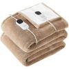 Picture of Homemate Electric Heated Blanket King - 100"x90" Heating Blanket King Size Dual Control 1/2/4/6/8 Hours Auto-Off 10 Heat Level Heat Blanket Over-Heat Protection Flannel Sherpa ETL Certification