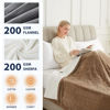 Picture of Homemate Electric Heated Blanket King - 100"x90" Heating Blanket King Size Dual Control 1/2/4/6/8 Hours Auto-Off 10 Heat Level Heat Blanket Over-Heat Protection Flannel Sherpa ETL Certification
