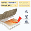 Picture of Homemate Electric Heated Blanket King - 100"x90" Heating Blanket King Size Dual Control 1/2/4/6/8 Hours Auto-Off 10 Heat Level Heat Blanket Over-Heat Protection Flannel Sherpa ETL Certification