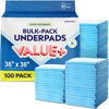 Picture of Chucks Pads Disposable [100-Pack] Adult Incontinence Underpads 36"x 36" Extra Large Absorbent Fluff Protective Bed Pads, Toddler Mattress Pads - Pee Pads for Kids & Adults - Dog & Puppy Training Pads