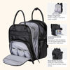 Picture of BabbleRoo Leather Diaper Bag Backpack - Baby Essentials Travel Baby Bag, Multi function, with Changing Pad, Stroller Straps & Pacifier Case - Unisex, Black