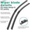Picture of 24" 21" Windshield Wiper Blades Replacement for Buick Enclave Chevy Malibu GMC Acadia Saturn Aura Outlook VW Tiguan Land Rover Range Rover Evoque Original Factory Quality Front Wipers Set (Pack of 2)