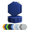 Picture of Amantech 12 Pack Acoustic Panels Self Adhesive Sound Proof Foam, High Density Sound Acoustic Panel, 12X10.23X0.4 Inch Hexagon Panels in Home, Office, Reccording Room, Studio,and more(Telecom Blue)