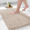 Picture of Yimobra Original Luxury Chenille Bath Rug Mat, 32 x 20 Inches, Soft Shaggy Bathroom Rugs, Large Size, Super Absorbent and Thick, Non-Slip, Machine Washable, Bath Mats for Bathroom, Beige