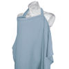 Picture of Konssy Muslin Nursing Cover for Baby Breastfeeding, Breathable 100% Cotton Breastfeeding Cover with Rigid Hoop for Mother Nursing Apron, Multi-use Carseat Canopy (Blue)
