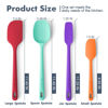 Picture of ChefAide 4 Pieces Silicone Spatula Set, Food Grade Rubber Spatula, Upgrade Strong Handle with Ergonomic Grip, Heat Resistant for Nonstick Cookware, Cooking