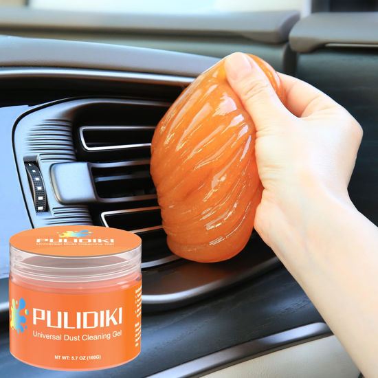 Picture of PULIDIKI Car Cleaning Gel Car Putty Car Cleaning Kit Car Interior Cleaner Slime Car Cleaning Supplies Auto Detailing Tools Car Accessories Car Gifts for Women Men Keyboard Cleaner Orange