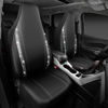 Picture of CAR PASS Leather Car Seat Covers Tesla Model 3 High Back Bucket Bling Diamond Front Seat, Waterproof Universal Shining Glitter Crystal Sparkle Fit Model Y, Truck SUV Cute Women Girl, Silver Rhinestone